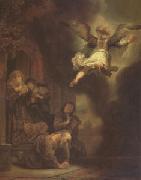 The Archangel Leaving the Family of Tobias (mk05) Rembrandt